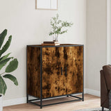 Sideboard Smoked Oak 68x35x76 cm Engineered Wood and Metal 848966