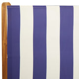 Reclining Garden Chairs 6 pcs Blue and White Fabric and Solid Wood 3214554