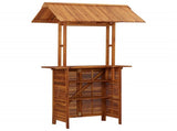 Outdoor Bar Table with Rooftop 113x106x217 cm Solid Acacia Wood 45909