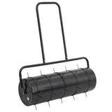 Garden Lawn Roller Pull with Aerator Clamps Black 63 L Iron and Steel 3308006