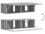 TV Cabinet Set Wall-mounted 3 pcs Grey Sonoma Engineered Wood 3408994