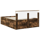 Bed Frame Smoked Oak 150 x 200 cm Engineered Wood 3408568