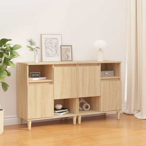 Sideboards 2 pcs Sonoma Oak 60x35x70 cm Engineered Wood 3185722
