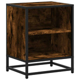 Bedside Cabinets 2 pcs Smoked Oak 40x31x50 cm Engineered Wood and Metal 848704