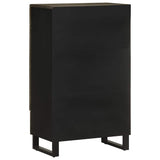 Highboard Black 60x33x100 cm Solid Wood Mango 4017714