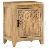 ZNTS Bedside Cabinet 40x30x50 cm Solid Mango Wood 320811