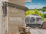 2.5x2 m Manual Retractable Awning-Beige Canopy/White Frame T3398P314125