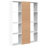 Room Divider/Book Cabinet White 100x24x140 cm Engineered Wood 800441