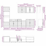 ZNTS 7 Piece Kitchen Cabinet Set Kalmar White Engineered Wood 3314741