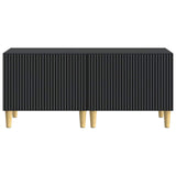 TV Cabinet Black Engineered Wood 896676