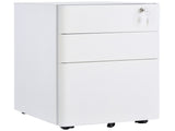 Lockable Cabinet, Rolling Filing Cabinet with 3 Drawers, Steel Office Drawer Unit for A4, Letter, T3398P344517