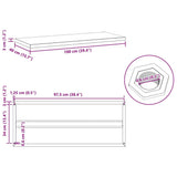 Wall Shelves 2 pcs 100x40 cm Silver Stainless Steel 30278