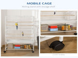 Large Bird Cage Budgie Cage for Finch Canaries Parakeet with Rolling Stand, Slide-out Tray, Storage T3398P347595