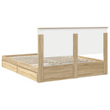 Storage Bed with Drawer Sonoma Oak 160 x 200 cm Engineered Wood 3411189