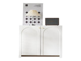 Storage Cabinet with 2 Doors, Wooden Buffet Sideboard with Adjustable Shelf and Metal Handles, N896P457077W