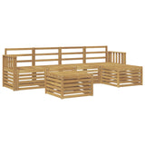 Outdoor Sofa Set 6 pcs White 59 x 59 x 37 cm Solid Acacia Wood 3391704