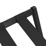 Luggage Rack Black 68x38x58 cm Bamboo 356366