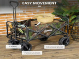95L Folding Steel Frame Garden Trolley, with Handle - Multicolour T3398P377575