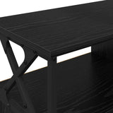 TV Cabinet Black Oak 90 x 33 x 45 cm Engineered Wood and Steel 881303