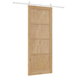 Sliding Door Brown 86 x 211 cm Solid Pine Wood 3333232