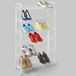 ZNTS Metaltex 6-Tier Shoe Rack Shoe 6 White 430405