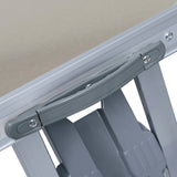 Folding Camping Table with 4 Seats Steel Aluminium 47686