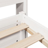 Bed Frame with Headboard without Mattress White 200x200 cm 3306771