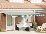 Retractable Awning Green 400 x 200 cm Fabric 3329904