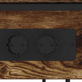 Bedside Cabinet Smoked Oak 41 x 28 x 76 cm Engineered Wood 859577