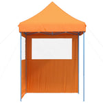 ZNTS Foldable Party Tent Pop-Up with 2 Sidewalls Orange 4004993