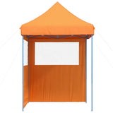 ZNTS Foldable Party Tent Pop-Up with 2 Sidewalls Orange 4004993