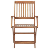 Outdoor Chair Set of 4 Natural Acacia Solid Acacia wood Standard 313602