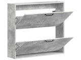 Wall-Mounted Shoe Cabinet HAARLEM 71 x 17 x 86 cm Concrete Grey 896858