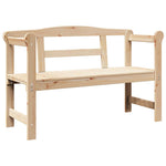 Outdoor Bench Brown 119 x 76 x 44cm Solid pine wood 4012185