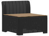 5-Seater Garden Sofa with Cushions Rattan Look PP Anthracite 3444036