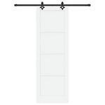 Sliding Door Manual White and black 78 x 232 cm 3333503