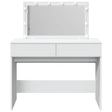 Dressing Table with LED White 100x40x120 cm 848206