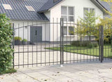 Double Gate with Lock Woerden Grey 299.5 x 224.5 cm Steel 42008848
