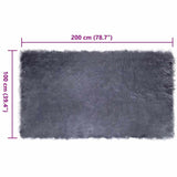 Faux Sheepskin Rug Tafalla Anthracite 100 x 200 cm Polyester 42021591