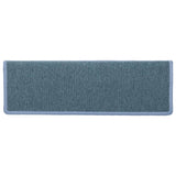Stair Mats 15 pcs 65x21x4 cm Sea Blue Rectangular Edge 326194