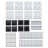 Fence Panel Set WPC 1218x186 cm Black 3070434