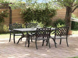 Garden Dining Set 5 pcs Black Aluminium 3334653
