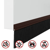 Self-adhesive Door Brush Seals 12 pcs Brown 100 cm 42019424