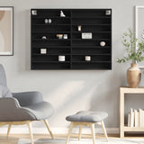 Vitrine Cabinet Black 100x8.5x75 cm Engineered Wood 847934