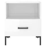 Bedside Cabinets 2 pcs High Gloss White 40x35x47.5 cm Engineered Wood 827441