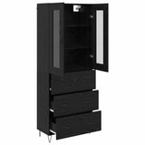 Highboard Black Oak 69.5 x 34 x 90 cm Engineered Wood 3402713