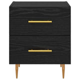 Bedside Cabinet with Drawer 2 pcs Black Oak 40 x 35 x 47.5 cm 882000