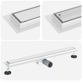 2 in 1 Shower Drain Silver 70 cm Stainless Steel 304 42015939