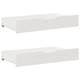 Daybed with Trundle and Drawers without Mattress White 80x200 cm 3302250