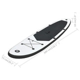 Inflatable Stand Up Paddleboard Set Black and White 92727